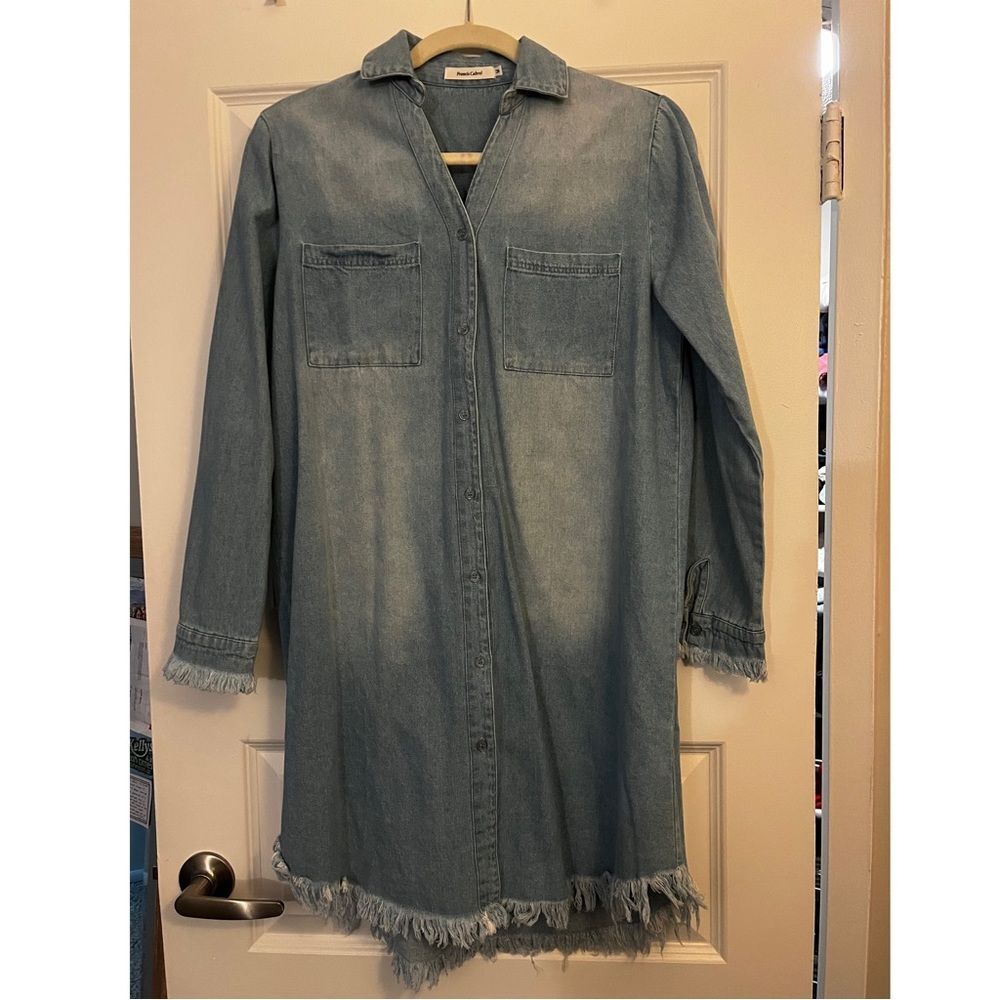 Long sleeve denim dress